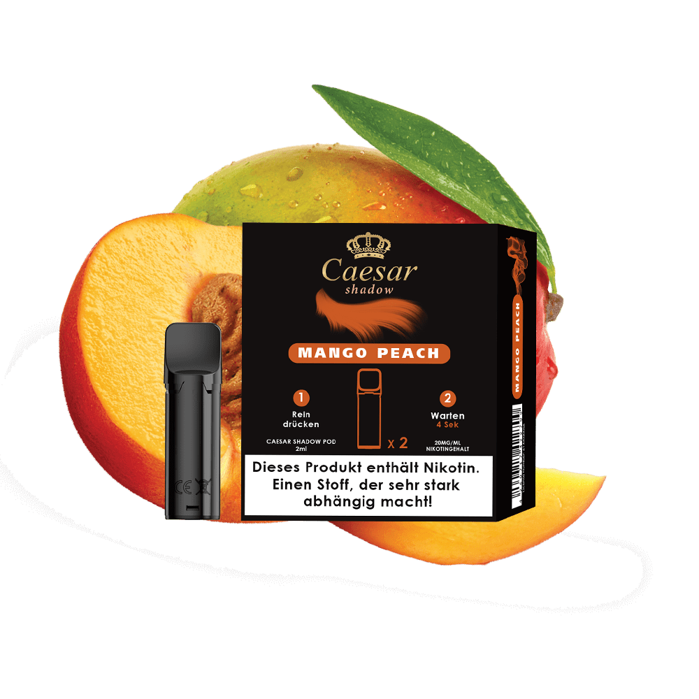 Caesar Shadow Pods 2 x 700 puffs - Mango Peach