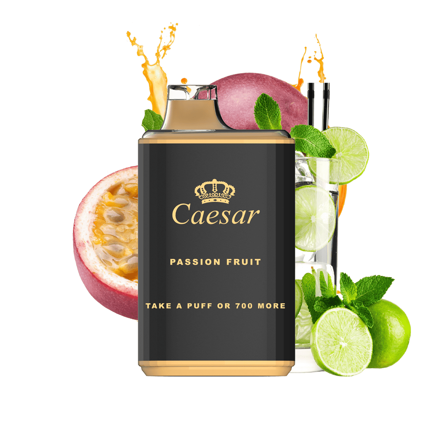 Caesar Vape Blackout Edition - 700 puffs - Passionfruit