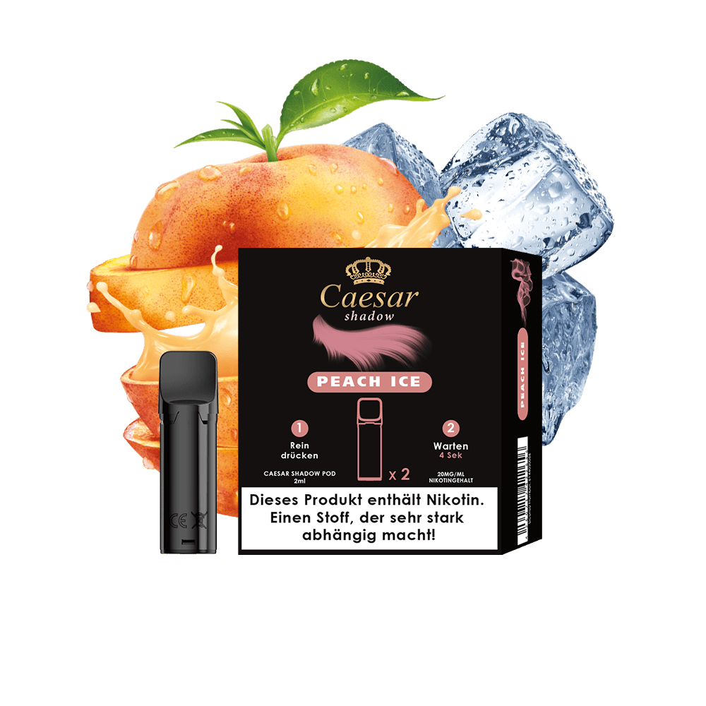 Caesar Shadow Pods 2 x 700 puffs - Peach Ice