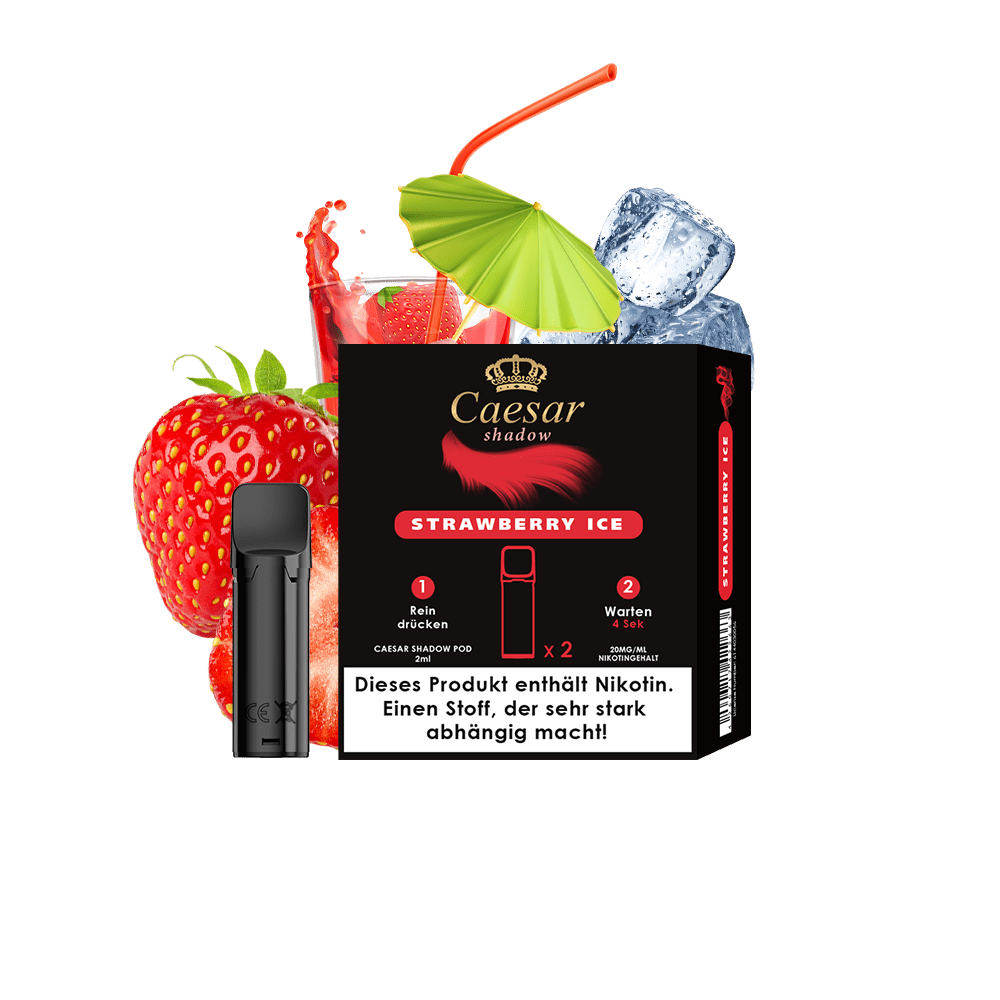 Caesar Shadow Pods 2 x 700 puffs - Strawberry Ice