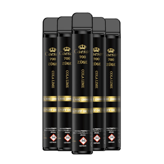 Caesar Vape Stick - 700 Züge - Cola Lime 5er Pack