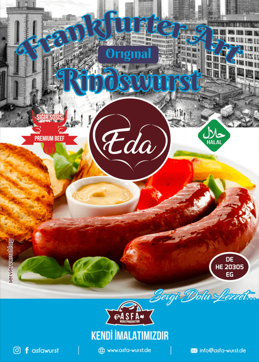 Eda Sosis Rindswurst Frankfurter Art - Halal Grillwurst
