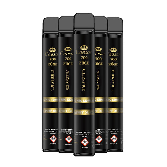 Caesar Vape Stick - 700 Züge - Cherry Ice 5er Pack