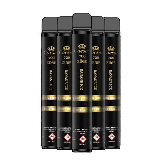 Caesar Vape Stick - 700 Züge - Banana Ice 5er Pack