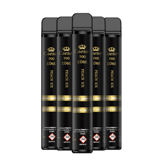 Caesar Vape Stick - 700 Züge - Peach Ice 5er Pack
