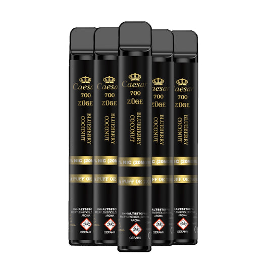 Caesar Vape Stick - 700 Züge - Blueberry Coconut 5er Pack