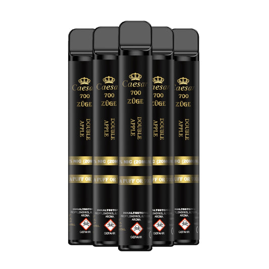 Caesar Vape Stick - 700 Züge - Double Apple 5er Pack
