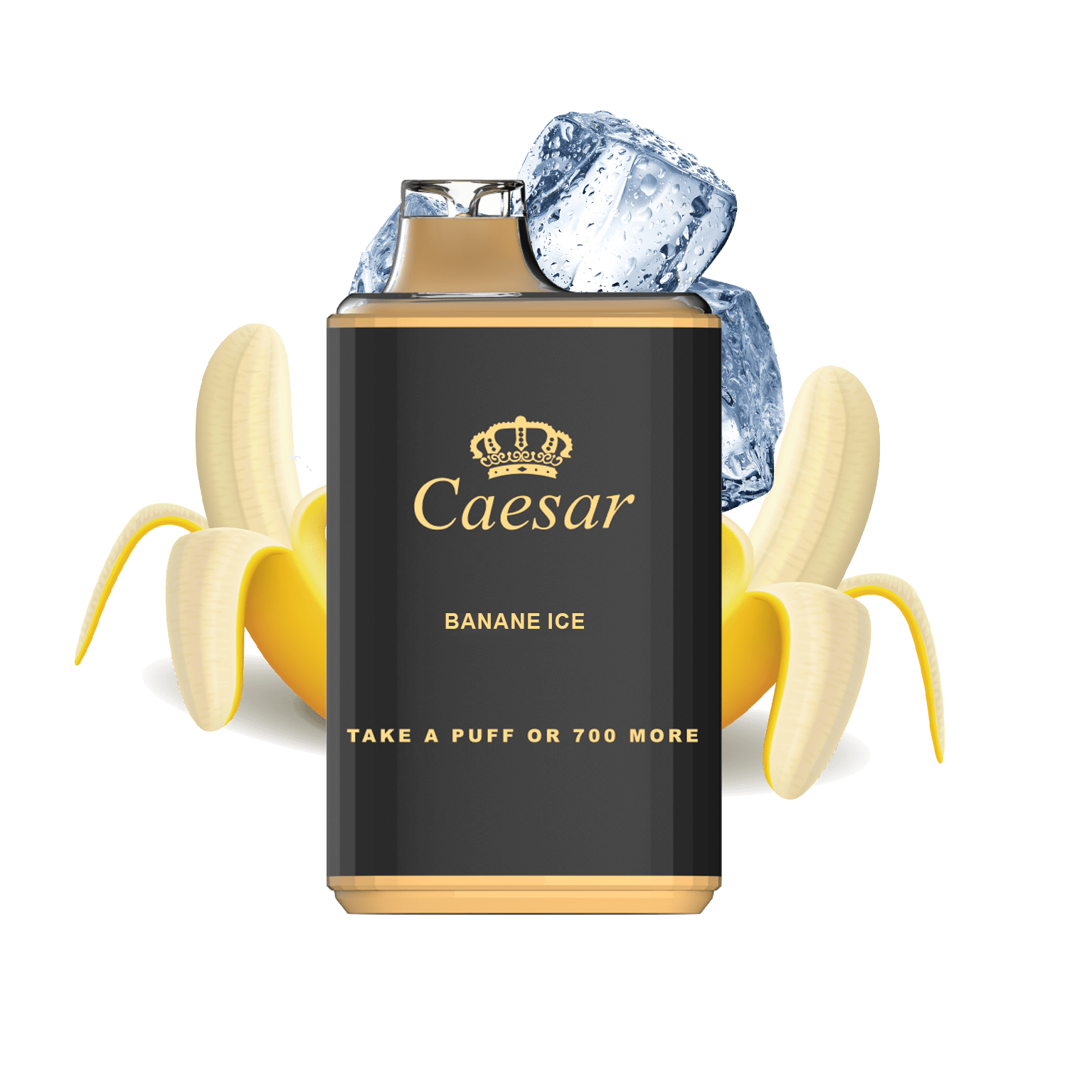 Caesar Vape Blackout Edition - 700 Züge - Banana Ice