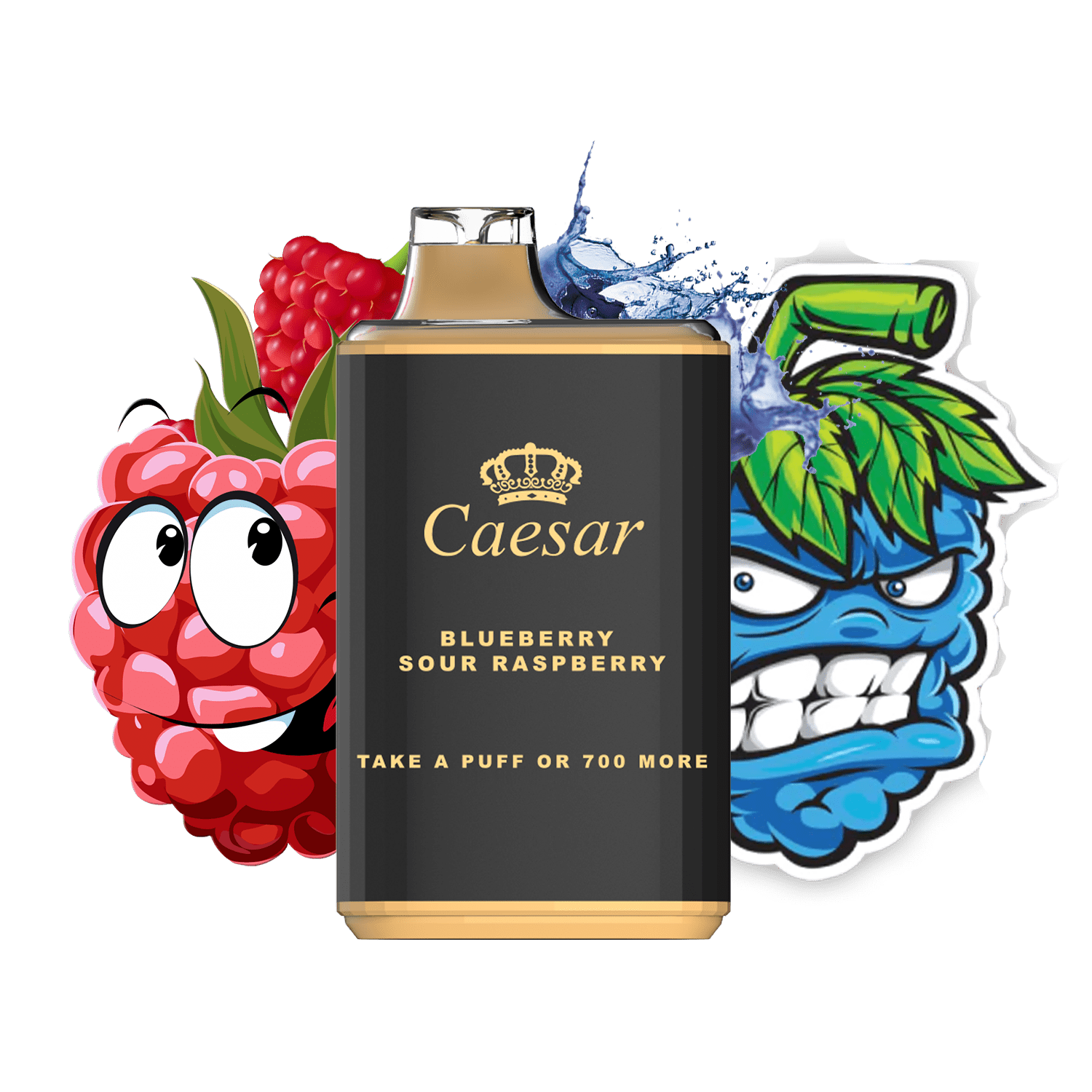 Caesar Vape Blackout Edition - 700 Züge - Blueberry Sour Raspberry