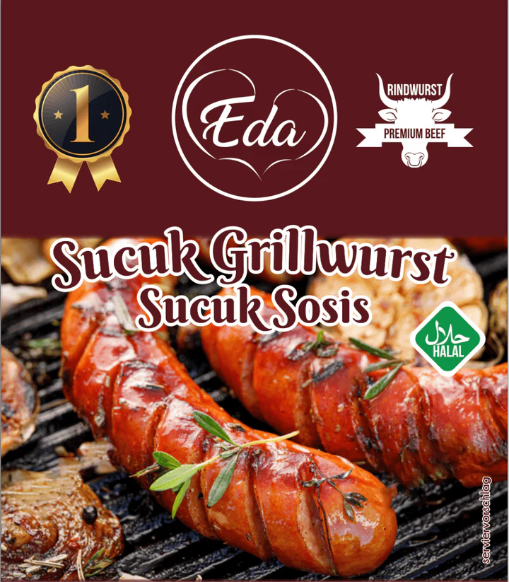 Eda Sosis Halal Sucuk Grillwurst 500g | Türkisch gewürzt 100% Rind