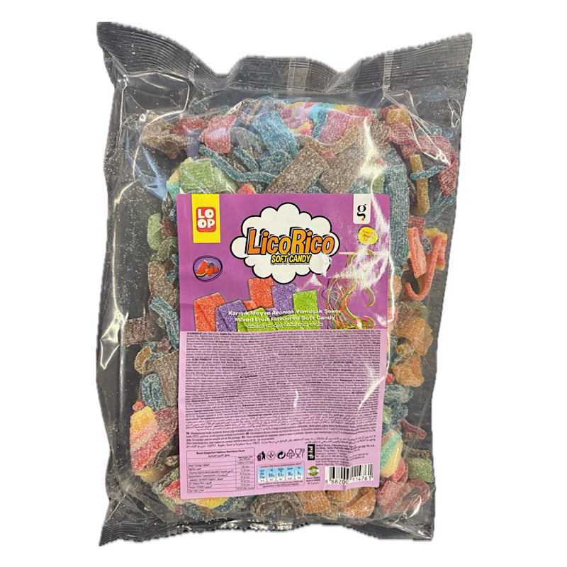 LicoRico Soft Candy Mixed Fruit Soft Candy im Großbeutel Halal 1KG
