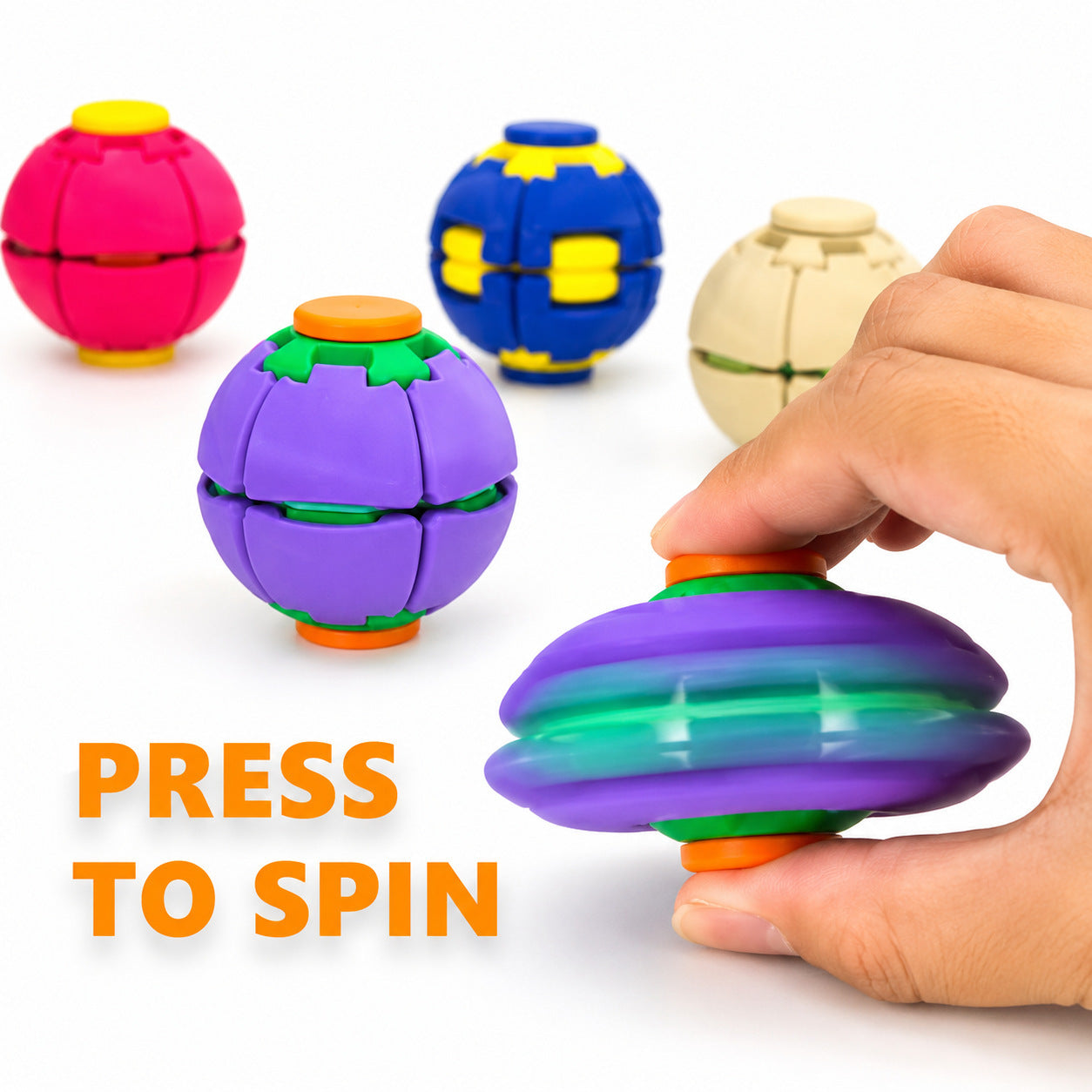 3D Fidget Spinner & Press Ball Das ultimative Anti Stress Trend-Spielzeug!