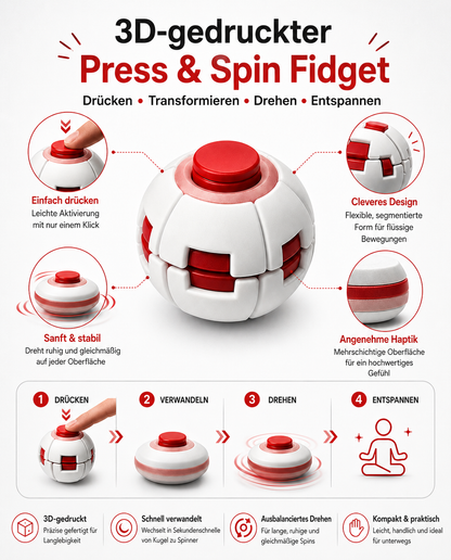 3D Fidget Spinner & Press Ball Das ultimative Anti Stress Trend-Spielzeug!
