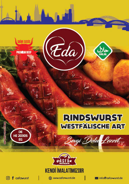 Eda Sosis Rindswurst Westfälischer Art - Halal-Grillwurst