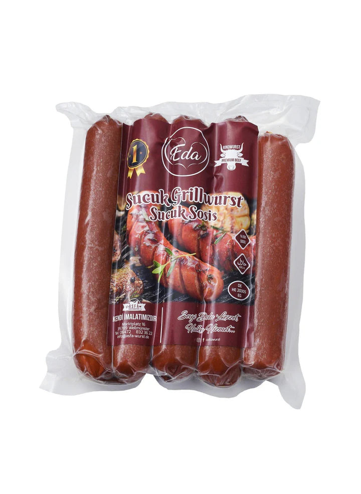 Eda Sosis Halal Sucuk Grillwurst 500g | Türkisch gewürzt 100% Rind